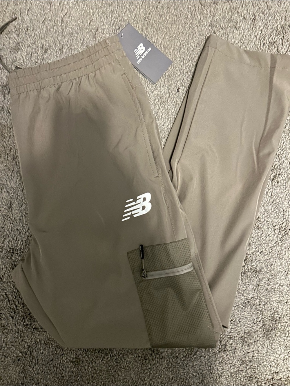 New Balance Men’s Tan Performance Pants New With Tags Medium!!